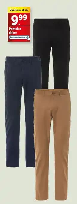 Promotion Exclusives de 3
Pantalon chino : Découvrez l'Offre incontournable
