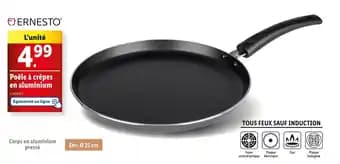 EJERNESTO Poêle à crêpes en aluminium