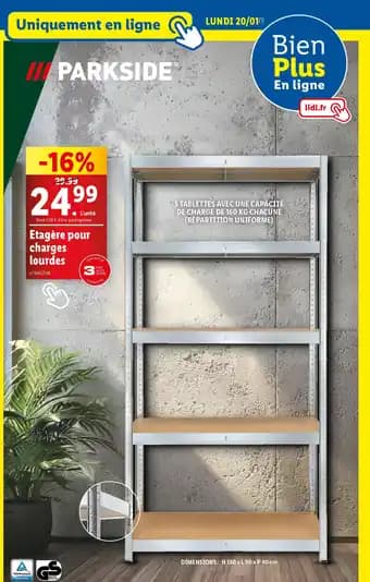 Etagère pour charges lourdes