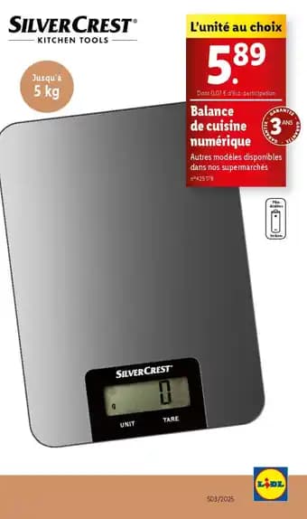 SILVERCREST Balance de cuisine numérique