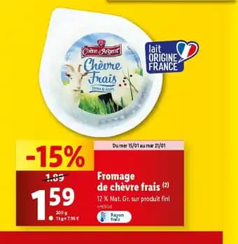 Promotion Exclusives de 3
Fromage de chèvre : Découvrez l'Offre incontournable