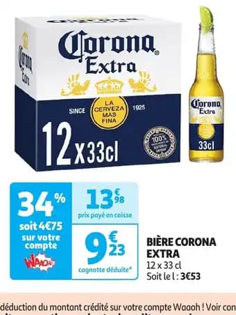 Promotion Exclusives de 1
Corona extra : Découvrez l'Offre incontournable