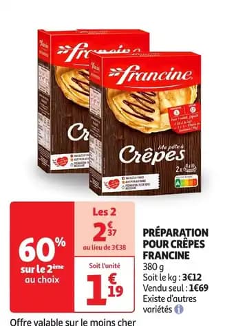 Promotion Exclusives de 10
Francine : Découvrez l'Offre incontournable