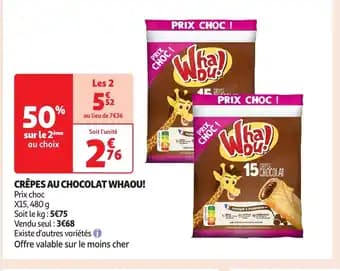 WHAOU! Crêpes au chocolat 480 g