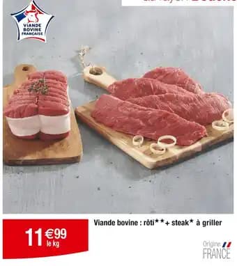 Promotion Exclusives de 3
Viande bovine rôti : Découvrez l'Offre incontournable