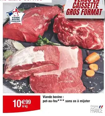 Viande bovine : pot-au-feu sans os à mijoter