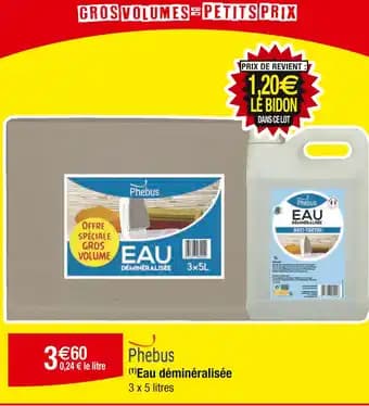 Promotion Exclusives de 1
Eau déminéralisée : Découvrez l'Offre incontournable