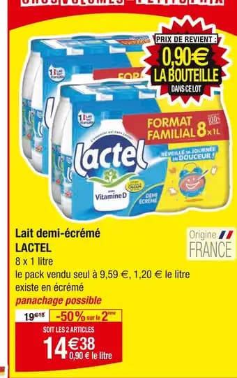 LACTEL Lait demi-écrémé