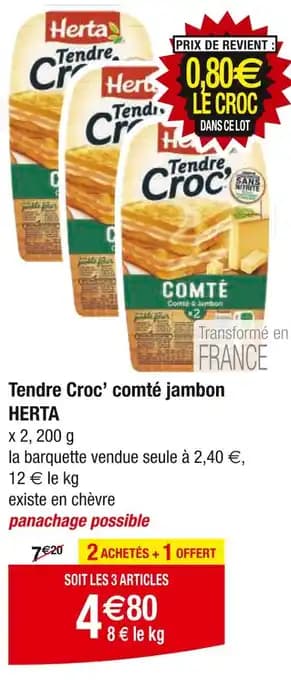 Promotion Exclusives de 4
Croc' comté : Découvrez l'Offre incontournable