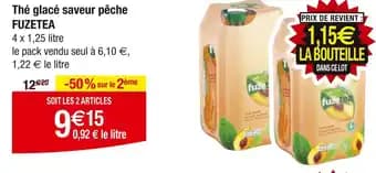 FUZETEA Thé glacé saveur pêche