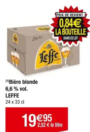 LEFFE Bière blonde 6,6 % vol
