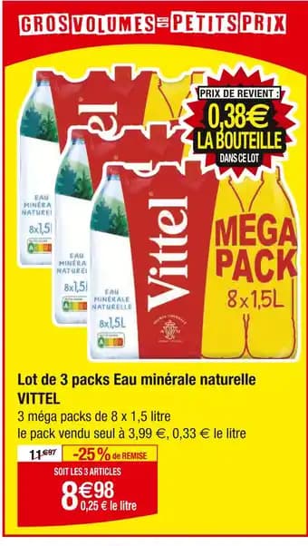 Promotion Exclusives de 5
Vittel : Découvrez l'Offre incontournable