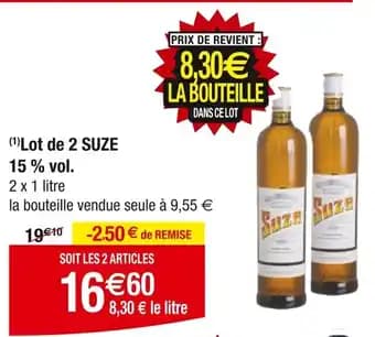Suze Lot de 2 Suze 15 % vol