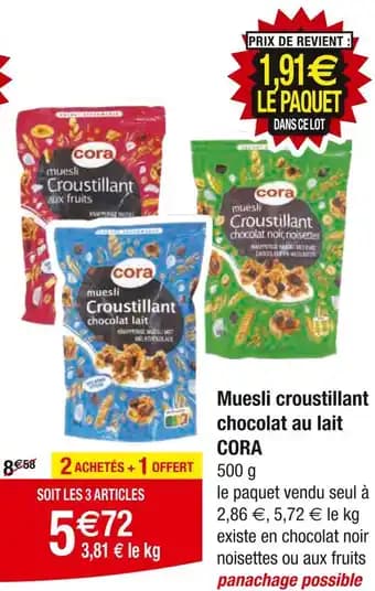 Promotion Exclusives de Muesli chocolat : Découvrez l'Offre incontournable