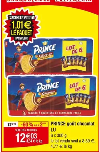 LU Prince goût chocolat