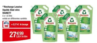 RAINETT Recharge lessive liquide aloé véra