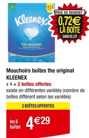 KLEENEX Mouchoirs boîtes the original
