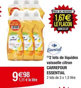 CARREFOUR Liquides vaisselle citron