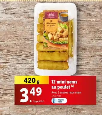 Promotion Exclusives de 8
Nems poulet : Découvrez l'Offre incontournable