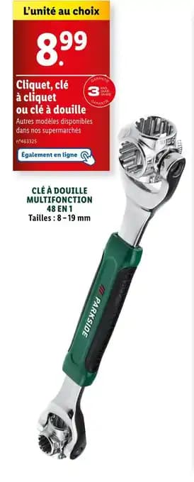 PARKSIDE Clé à douille multifonction 48 en 1