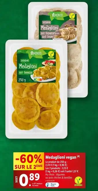 VEMONDO Medaglioni vegan