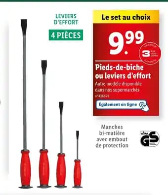 PARKSIDE Pieds-de-biche ou leviers d'effort