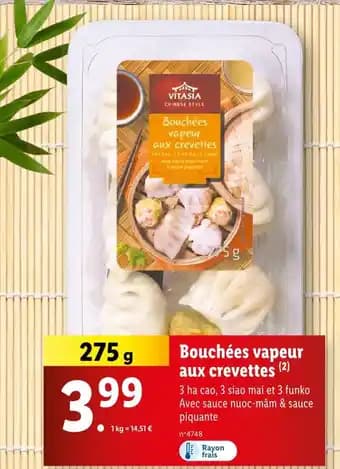 Vitasia Bouchées vapeur aux crevettes