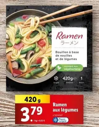 Ramen aux légumes