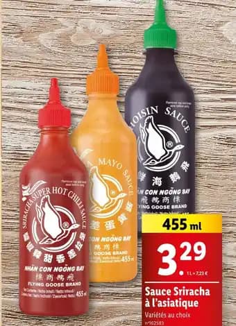 Flying Goose Brand Sauce Sriracha à l'asiatique