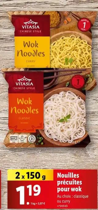 Vitasia Nouilles précuites pour wok