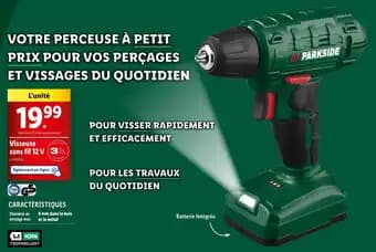 PARKSIDE Visseuse sans fil 12 V
