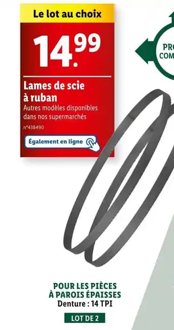 Parkside Lames de scie à ruban