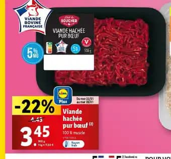 Viande hachée pur bœuf 300 g