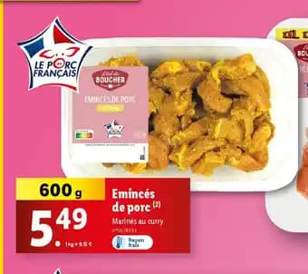 Emincés de porc 600 g