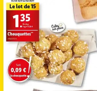 Promotion Exclusives de 1
Chouquettes : Découvrez l'Offre incontournable