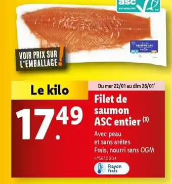 Promotion Exclusives de 3
Filet de saumon : Découvrez l'Offre incontournable
