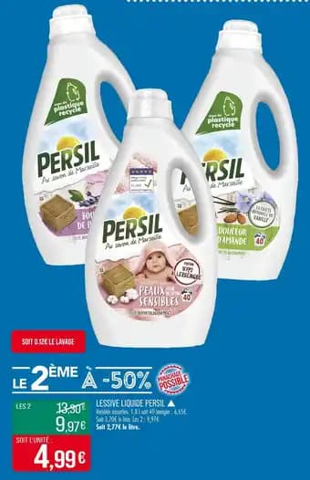 Promotion Exclusives de 1
Persil lessive liquide : Découvrez l'Offre incontournable
