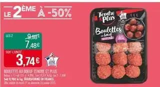 Tendre & Plus Boulette au boeuf