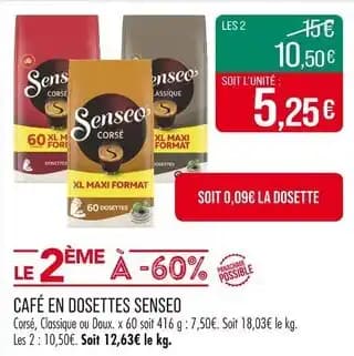 Promotion Exclusives de 16
Café dosettes : Découvrez l'Offre incontournable