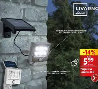LIVARNO HOME Projecteur solaire à LED