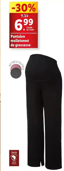 Pantalon molletonné de grossesse