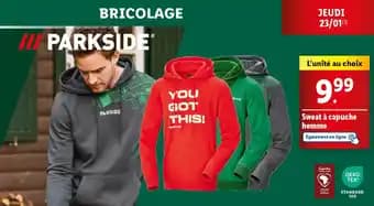 PARKSIDE Sweat à capuche homme