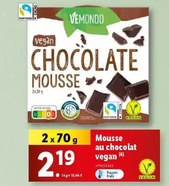 Promotion Exclusives de 4
Mousse au chocolat : Découvrez l'Offre incontournable