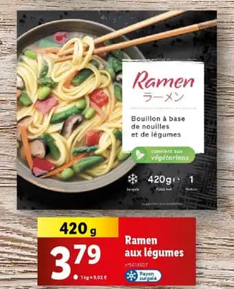 Ramen aux légumes 420 g