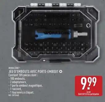 WORKZONE® Jeu d'embouts avec porte-embout