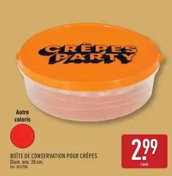 CREPES PARTY Boîte de conservation pour crêpes