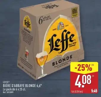 LEFFE® Bière d'abbaye blonde 6,6° 1,5 l