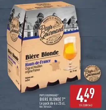 PAYS GOURMAND® Biere blonde 7° 1,5 l