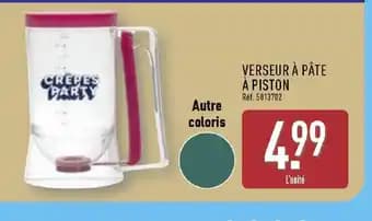 Verseur à pâte à piston