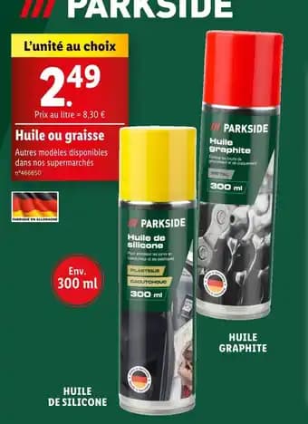 PARKSIDE Huile ou graisse